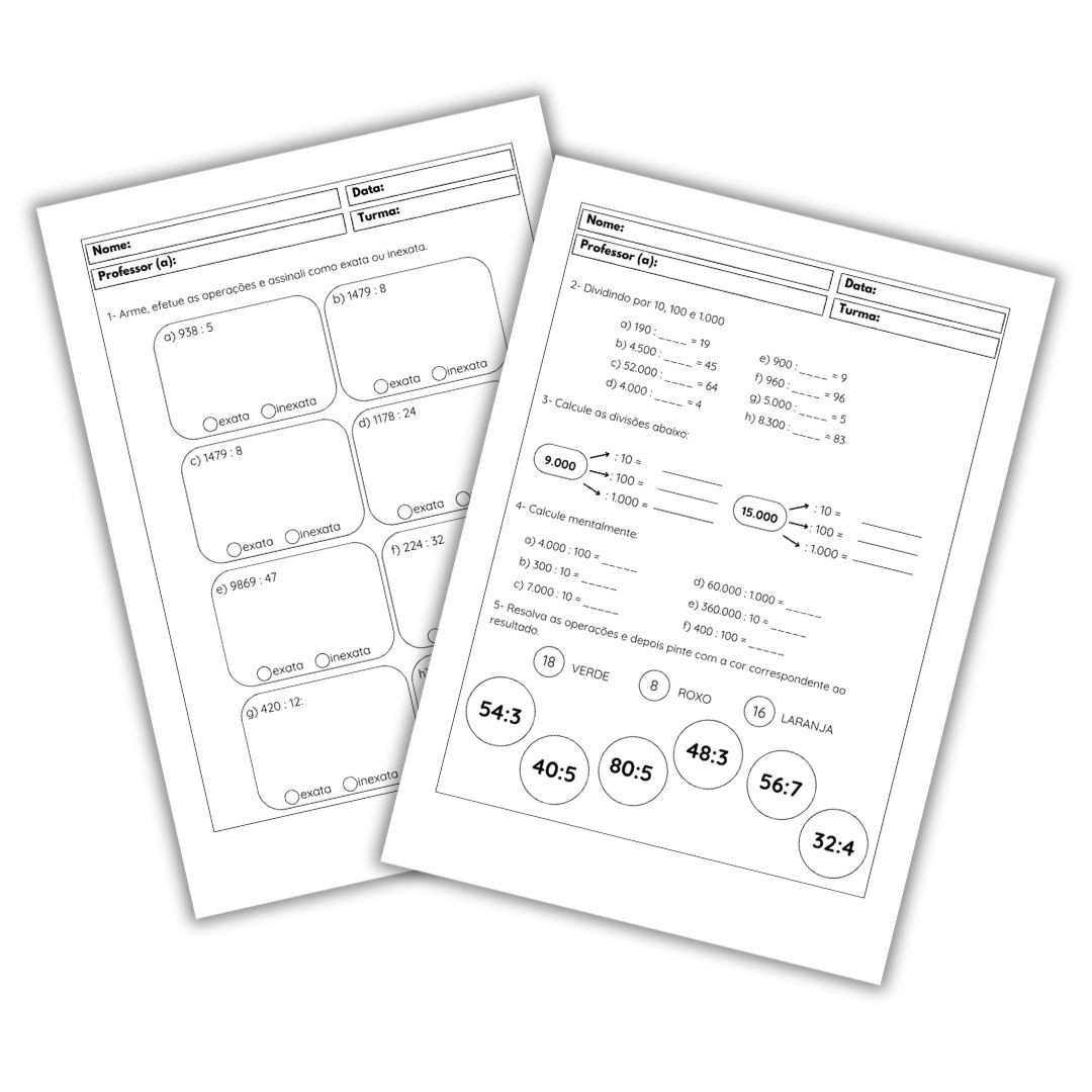 Exercícios de Divisão para o 4º Ano do Ensino Fundamental